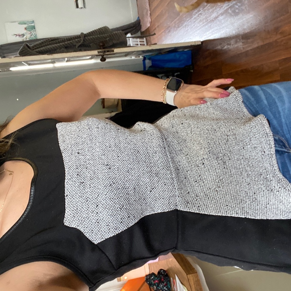 White/grey black tank from Maurice’s